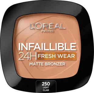 L'oreal Paris, Infaillible 24H Fresh Wear Soft Matte, Bronzer matujący bronzer do twarzy 250 Light, 9 g. - Bronzery i konturowanie twarzy - miniaturka - grafika 1