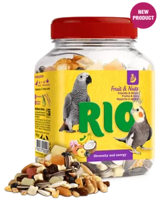 RIO Mix owoców i orzechów 160g [22250] - Przysmaki dla ptaków - miniaturka - grafika 1