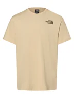 Koszulki męskie - The North Face Koszulka męska Mężczyźni Bawełna beżowy nadruk, XS - miniaturka - grafika 1