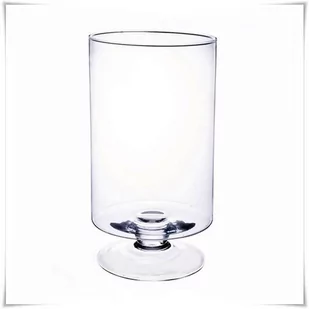 Świecznik szklany na nodze, kielich cylinder WWN H-30 cm D-15 cm - Świeczniki - miniaturka - grafika 1