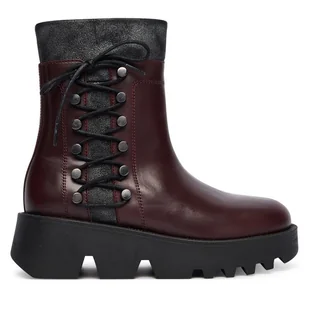 Botki Fly London Zakufly P145313001 Bordowy - Botki damskie - miniaturka - grafika 1