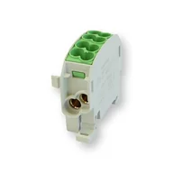 Inne akcesoria elektryczne - Simet Blok rozdzielczy 1-potencjałowy łączony 100A 4x2,5-25mm2 zielony SCB 25-Cu 81503005 81503005 - miniaturka - grafika 1