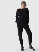 Spodnie damskie - Spodnie damskie dresowe joggery 4F 4FWMM00TTROF0946-20S Czarny - miniaturka - grafika 1