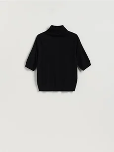 Reserved - Sweter z golfem - czarny - Swetry damskie - miniaturka - grafika 1