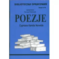 Lektury szkoła podstawowa - Biblios Danuta Polańczyk Biblioteczka Opracowań. &#8222;Poezje&#8221; Cypriana Kamila Norwida - miniaturka - grafika 1