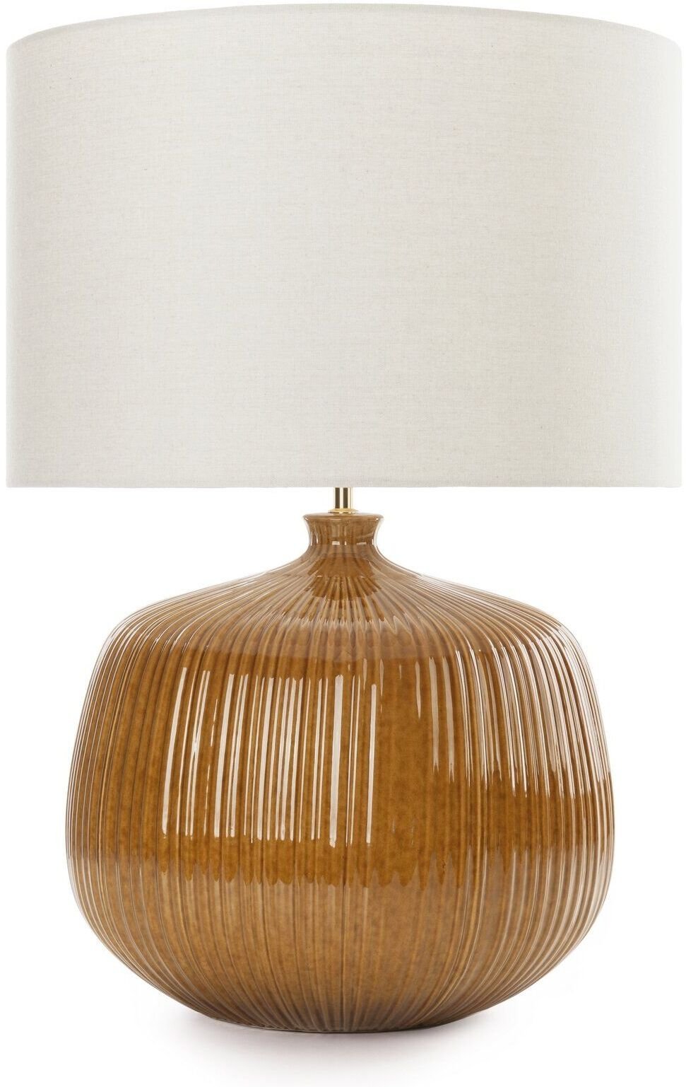 Lampa stołowa Eurofirany Lampa stołowa dekoracyjna BENTI 50x70 jasnobrązowa E27