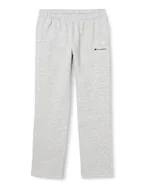 Spodenki męskie - Champion Legacy Authentic Pants-Script Logo Powerblend Fleece Straight Hem męskie spodnie dresowe, Grigio Melange, M - miniaturka - grafika 1