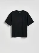 Koszulki dla chłopców - Reserved - Bawełniany t-shirt - czarny - miniaturka - grafika 1