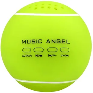MUSIC ANGEL Piłka do tenisa Zielony - Głośniki przenośne - miniaturka - grafika 1