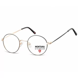 Okulary korekcyjne, oprawki, szkła - Oprawki korekcyjne okulary optyczne lenonki MM584A złoty/czarny - grafika 1