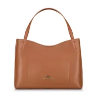 Torebki damskie - Damski kuferek z wyjmowaną saszetką brązowy - miniaturka - grafika 1