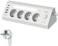 Listwy zasilające - Tiross MORRE LISTWA ZASILAJĄCA NAROŻNA 4G 2xUSB 2xUSB-C - miniaturka - grafika 1