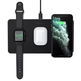 Satechi Satechi Trio Wireless Charging Pad wireless charging mat / power adapter - + AC power adapter ST-X3TWCPM - Ładowarki do telefonów - miniaturka - grafika 1
