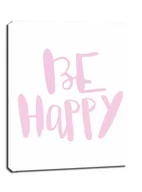 Obrazy i zdjęcia na płótnie - Happy różowy - obraz na płótnie Wymiar do wyboru: 70x100 cm - miniaturka - grafika 1