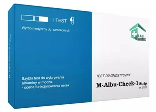 VedaLab M-Albu Check-1 test paskowy do oceny funkcjonowania nerek 1 sztuka 1126343 - Testy ciążowe i diagnostyczne - miniaturka - grafika 1