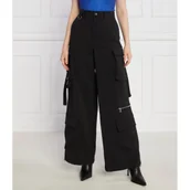 Spodnie damskie - Patrizia Pepe Spodnie cargo | Loose fit - miniaturka - grafika 1