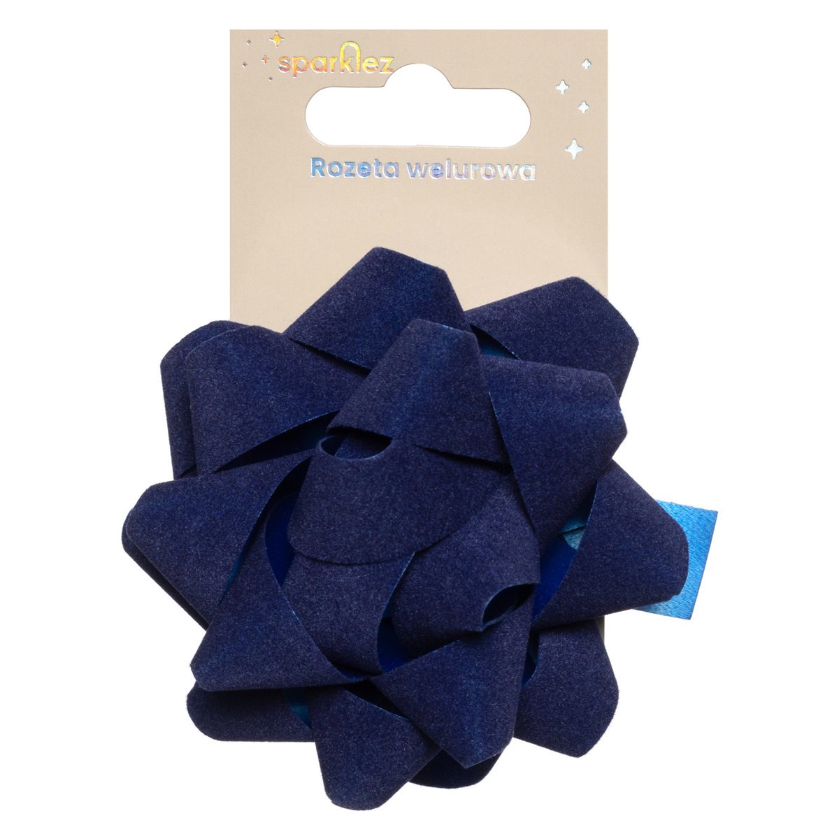 Sparklez rozeta welwetowa granatowa 9cm