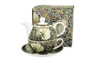 Zaparzacze i kawiarki - Dzbanek do herbaty porcelanowy z filiżanką i spodkiem DUO Pimpernel William Morris 350 ml - miniaturka - grafika 1
