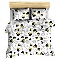 Pościel - pościel bawełna lux 160x220 + 2 poszewka B 255-1 miki żółta - miniaturka - grafika 1