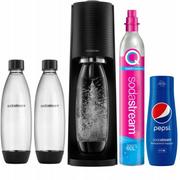 Saturatory - Saturator do wody SODASTREAM TERRA Czarny + 2x butelka + syrop Pepsi - miniaturka - grafika 1