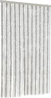 Zasłony - vidaXL Zasłona Fly jasnoszara i biała 100x220 cm szenilowa - miniaturka - grafika 1