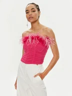 Bluzki damskie - Patrizia Pepe Bluzka 8M1651 J116-M513 Różowy Slim Fit - miniaturka - grafika 1