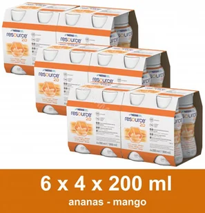 NESTLE Resource 2.0 ananas mango w sześciopaku 6x 4 x 200 ml - Żywienie medyczne - miniaturka - grafika 3