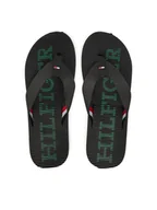 Klapki i japonki męskie - Tommy Hilfiger Japonki Massage Beach Sandal FM0FM05443 Czarny - miniaturka - grafika 1