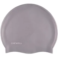 Pływanie - Czepek pływacki silikonowy dla dorosłych Crowell Mono Breeze srebrny - miniaturka - grafika 1