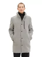 Płaszcze męskie - TOM TAILOR męski płaszcz wełniany, 30507 - Light Stone Grey Wool Twill, 3XL - miniaturka - grafika 1