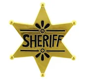 Dodatki do strojów karnawałowych - GAM Odznaka Gwiazda szeryfa - 1 szt. EK-999 - miniaturka - grafika 1