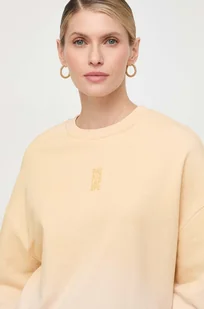 Patrizia Pepe bluza bawełniana damska kolor żółty gładka - Bluzy damskie - miniaturka - grafika 1