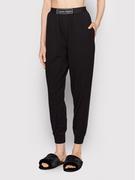 Spodnie sportowe damskie - Calvin Klein Underwear Spodnie dresowe 000QS6802E Czarny Regular Fit - miniaturka - grafika 1
