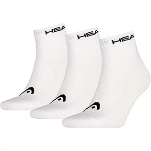Head Męskie skarpety sportowe ćwiartka 3p, opakowanie 3 szt., białe (białe 300), 35/38 (rozmiar producenta: 035) - Skarpetki damskie - miniaturka - grafika 1