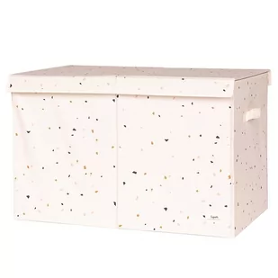 3 Sprouts Pudełko Zamykane Recycled Terrazzo Cream - Pojemniki na zabawki - miniaturka - grafika 1