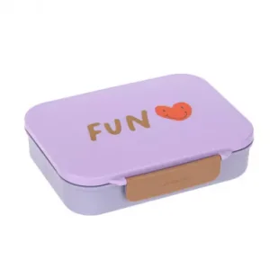 Lassig Lunchbox Bento z przegródkami Little Gang Heart lilac - Lunch boxy - miniaturka - grafika 1