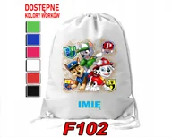 Torby szkolne - WOREK SZKOLNY NA WF SPORTOWY NA BUTY PSI PATROL POTĘŻNY BEEN - IMIĘ - miniaturka - grafika 1