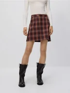 Spódnice - Reserved - Spódnica mini w kratę - burgundowy - miniaturka - grafika 1