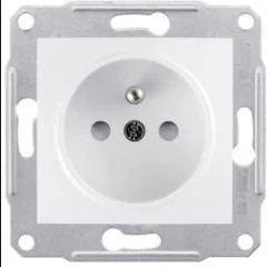 Schneider Electric Gniazdo pojedyncze z/u bez ramki białe EPH2800721 - Gniazdka elektryczne - miniaturka - grafika 1