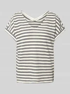 Koszulki i topy damskie - T-shirt o kroju oversized z dzianiny z mieszanki bawełny - miniaturka - grafika 1