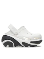 Klapki i japonki męskie - Crocs Klapki Bubble Crush Clog 210061 Biały - miniaturka - grafika 1