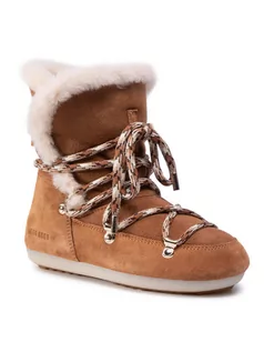 Śniegowce damskie - Moon Boot Śniegowce Dk Side High Shearling 24300100001 Brązowy - grafika 1