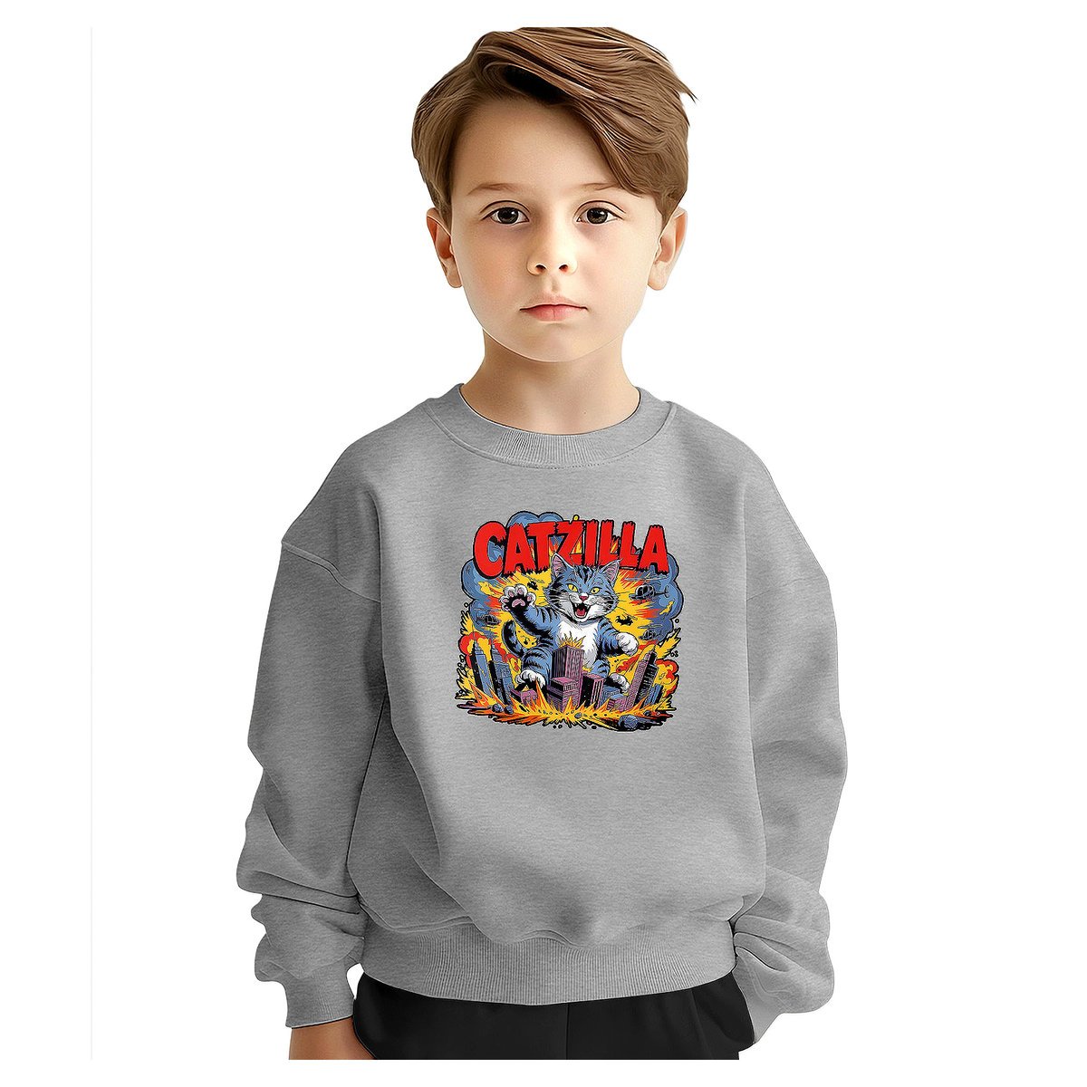 BLUZA DZIECIĘCA KOT CATZILLA 134-140 DLA CHŁOPCA DZIEWCZYNKI