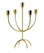 Świeczniki - CEDRIC GOLD Świecznik 25x16xh32cm 5 ramienny - miniaturka - grafika 1