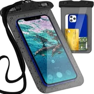 Etui i futerały do telefonów - PARENCE.- Wodoodporne etui na telefon komórkowy - Uniwersalne/rozmiar wewnętrzny 18x9,5 cm - Wodoodporne etui na smartfona ze sznurkiem/fizyczne/wodne/czas wolny/codzienne zajęcia - miniaturka - grafika 1