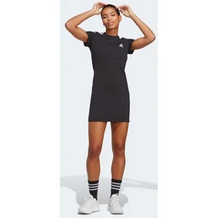 Sukienka adidas 3 Stripes Tee Dress W (kolor Czarny, rozmiar S) - Sukienki i spódnice sportowe - miniaturka - grafika 3