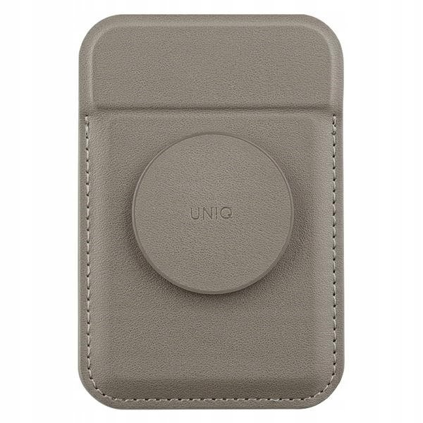 Etui Uniq Flixa magnetyczny portfel na karty z podpórką szary/flint grey Ma