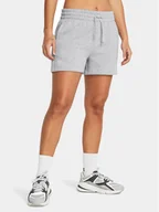 Spodenki damskie - Under Armour Szorty sportowe Rival Fleece Short 1382723-011 Szary Loose Fit - miniaturka - grafika 1