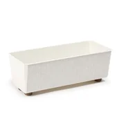 Donice - Skrzynka Saga textil 37,5 x 17 cm kremowy - miniaturka - grafika 1