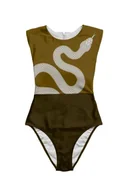 Stroje kąpielowe - Averie Damski strój kąpielowy Corina One Piece, zielony, L - miniaturka - grafika 1